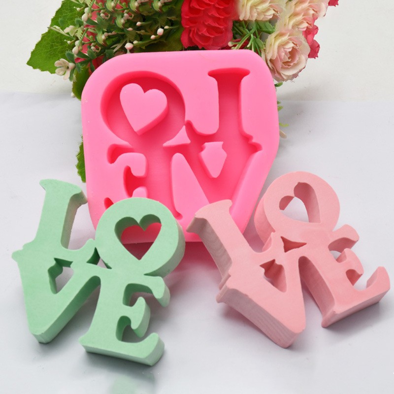 Khuôn đúc Resin bằng silicon tạo hình chữ Love