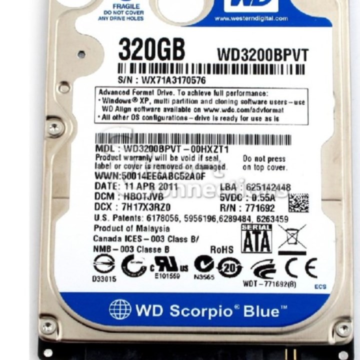 Ổ cứng HDD laptop 320gb