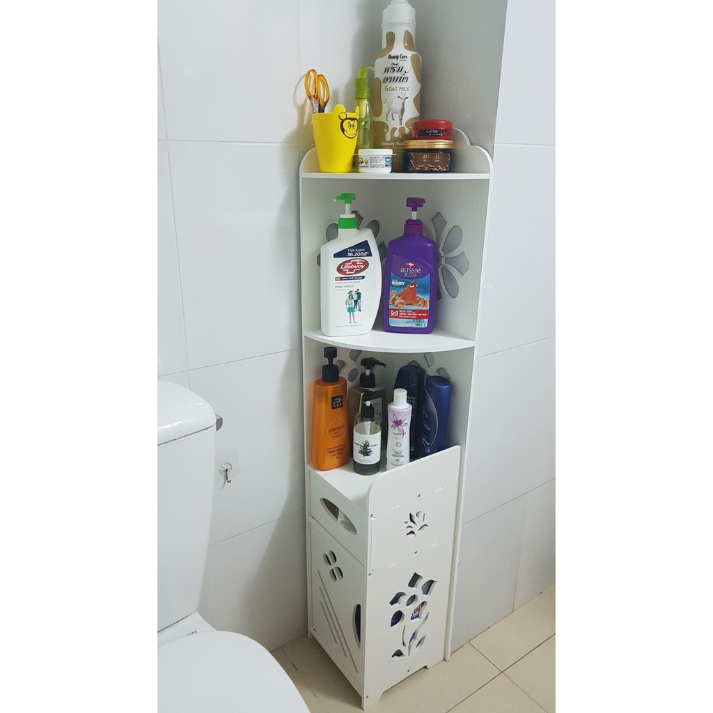 Tủ góc có cánh tủ nhà tắm hoa mai chống nước- IG363