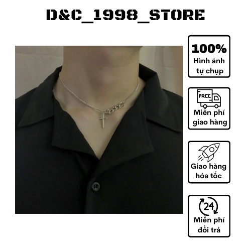 Dây Chuyền-Vòng Cổ Nam Nữ Hình Chữ Thập Phong Cách Hàn Quốc - D&C_1998_Store
