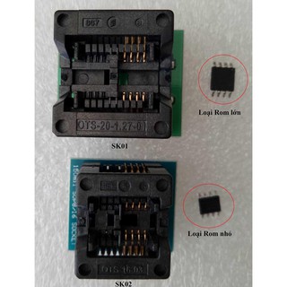 Combo Máy nạp ROM USB + Socket ROM 8 chân đế nhỏ