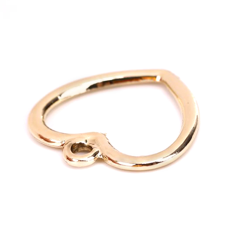 Set 10 Mặt Dây Chuyền Hình Trái Tim Rỗng Bằng Hợp Kim DIY