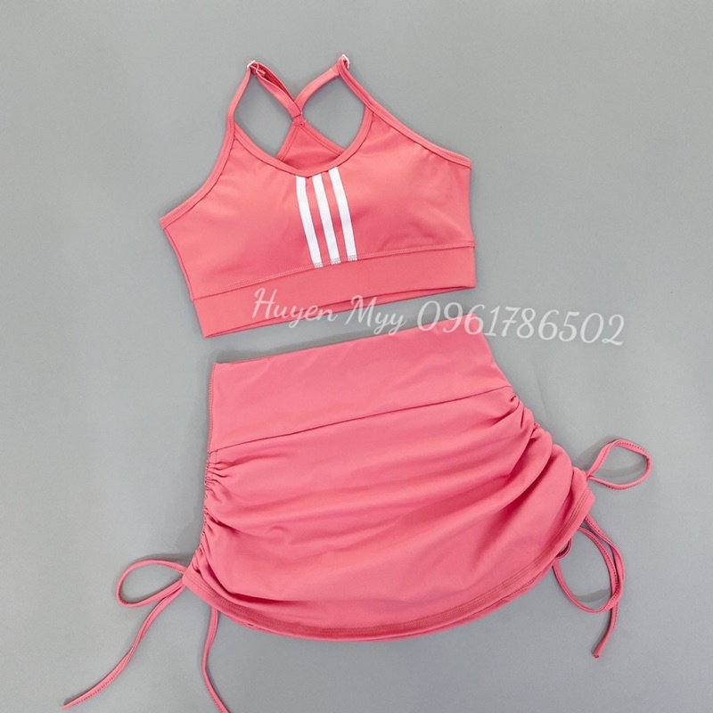 BỘ VÁY RÚT BRA PHỐI SỌC