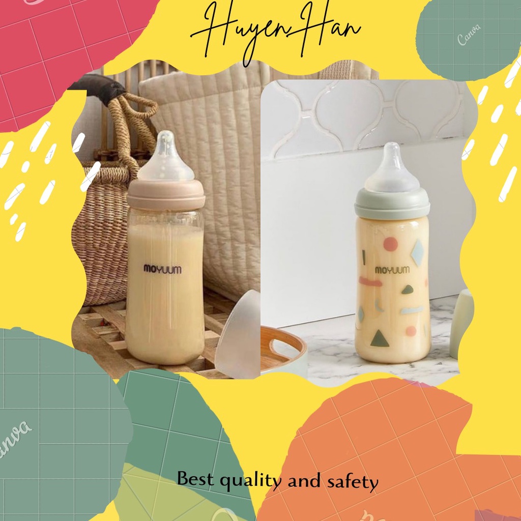 Bình sữa Moyuum bản[Thường-Mây Hàn Quốc[ PPSU 170 &amp; 270ml[Cam kết chính hãng]