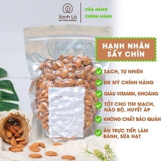 Hạt hạnh nhân Olam sấy chín hoặc sống đã tách vỏ nguyên vị loại A Xanh Lá nhập khẩu Mỹ