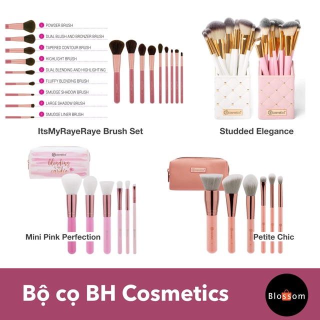 [Bill Usa] Cọ Trang điểm BH COSMETICS ItsMyRaye / Mini Pink