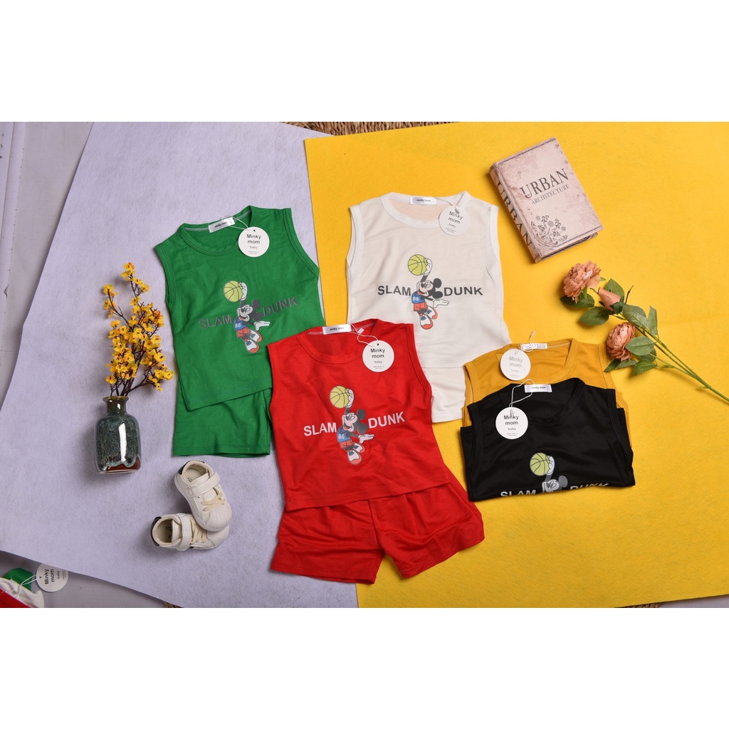 BỘ MICKEY BA LỖ MÙA HÈ CHO BÉ 5-20KG ( KÈM ẢNH THẬT)