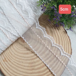 Ren lưới thêu trang trí , size 1.4cm đến 7cm.(dây 3 mét)