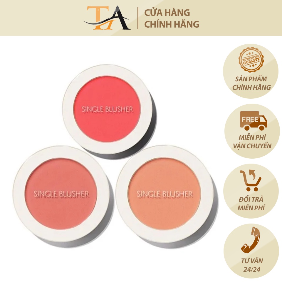 Phấn Má Hồng Siêu Mịn The Saem Saemmul Single Blusher Hàn Quốc 5g