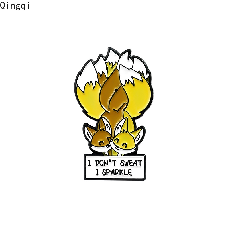 Ghim cài áo Miss Zoe tráng mèn hình chú cáo hoạt hình vui nhộn