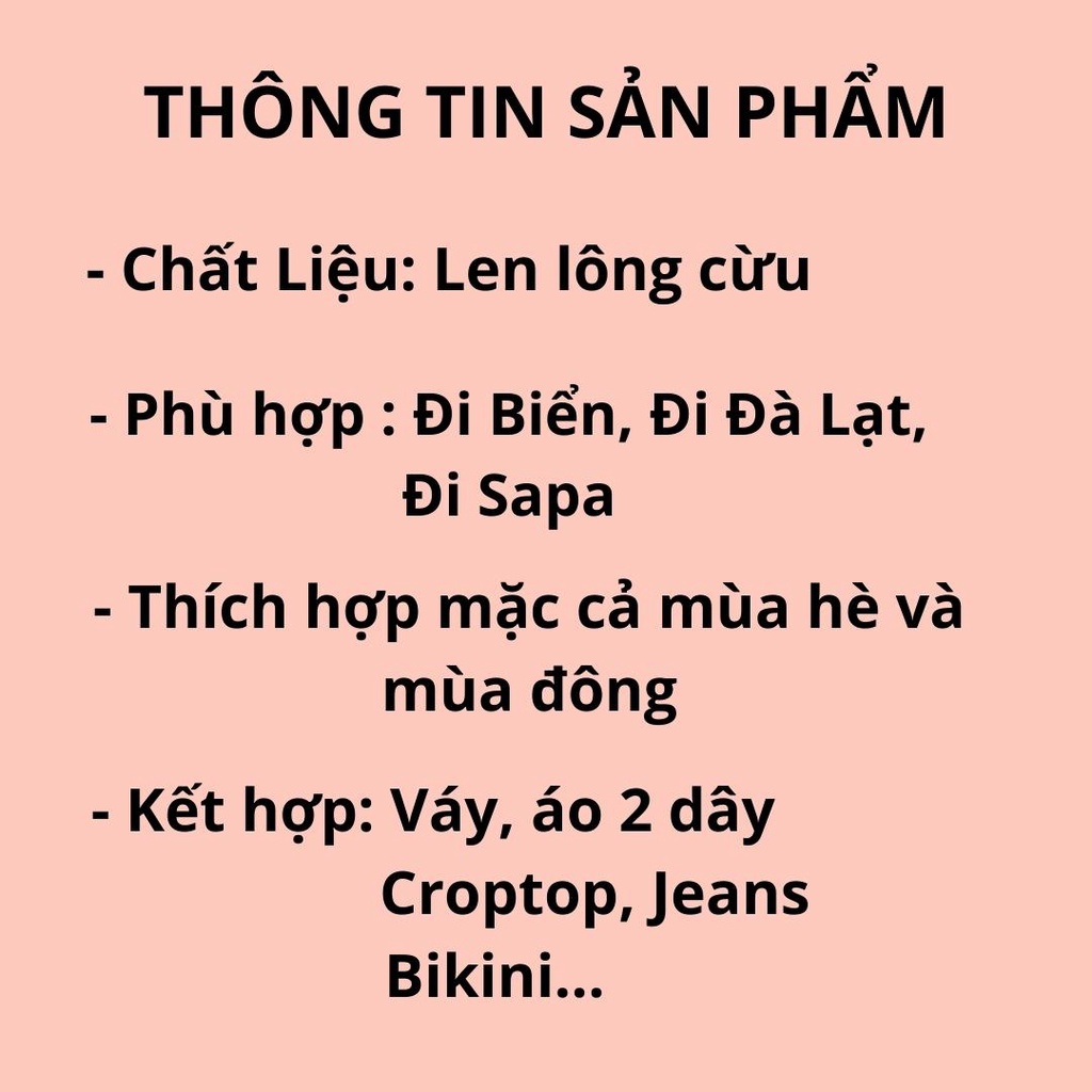 Áo Khoác Cadigan Len Mỏng Cho Nữ Phong Cách Hàn Quốc Phù Hợp Đi Biển, Đi Đà Lạt TOPBRA