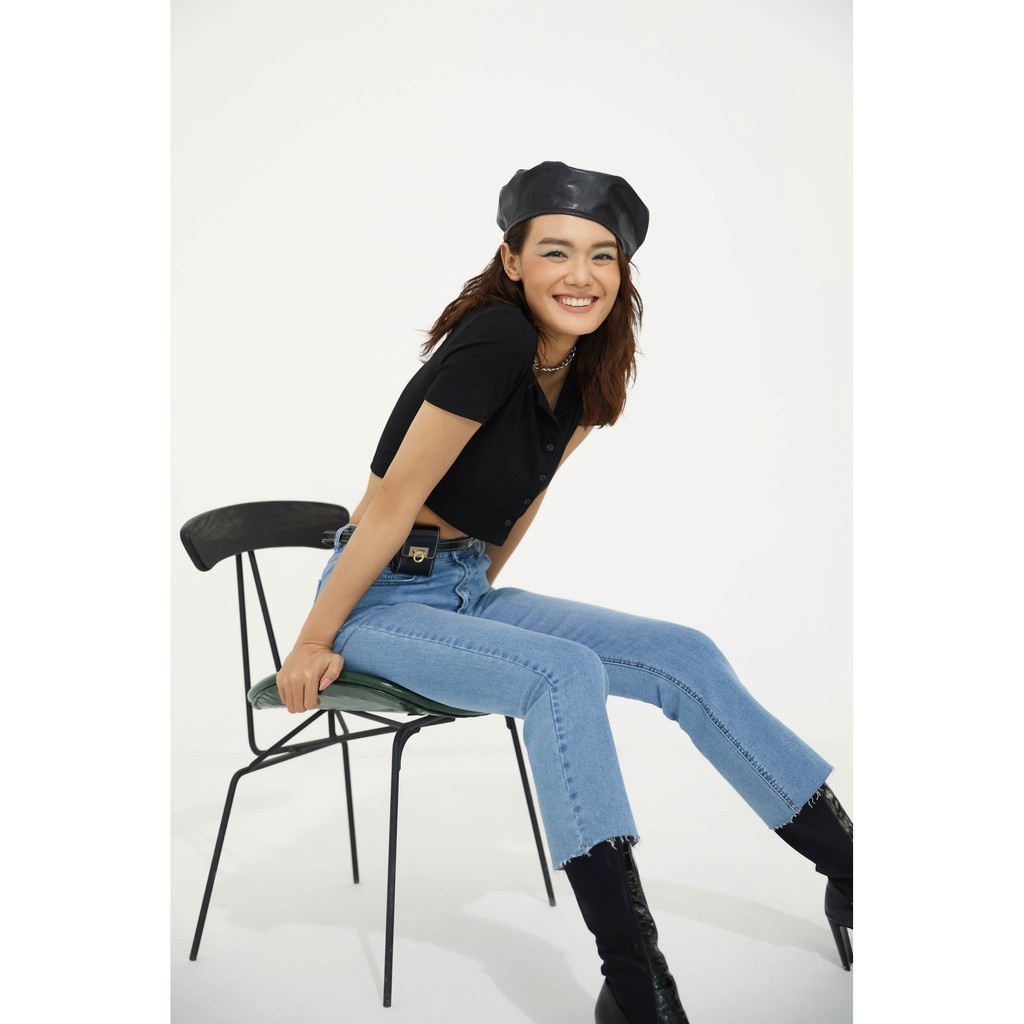 [NHẬP WABRTL5 GIẢM 10% TỐI ĐA 50K ĐH 250K ]Quần bò ống loe nữ IVY moda MS 25B7992