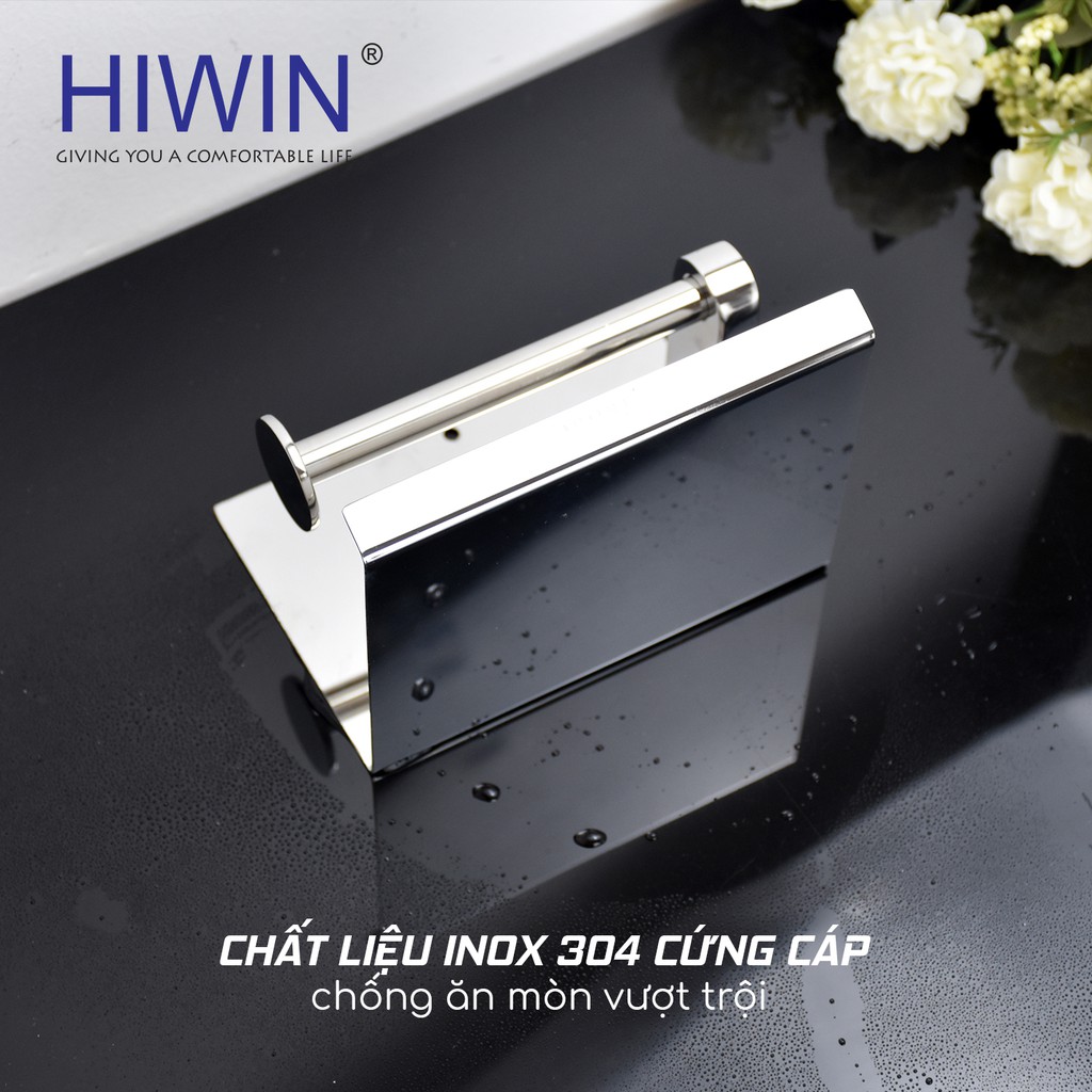 Lô giấy vệ sinh inox 304 đơn tích hợp giá để đồ thông minh Hiwin Y-5009