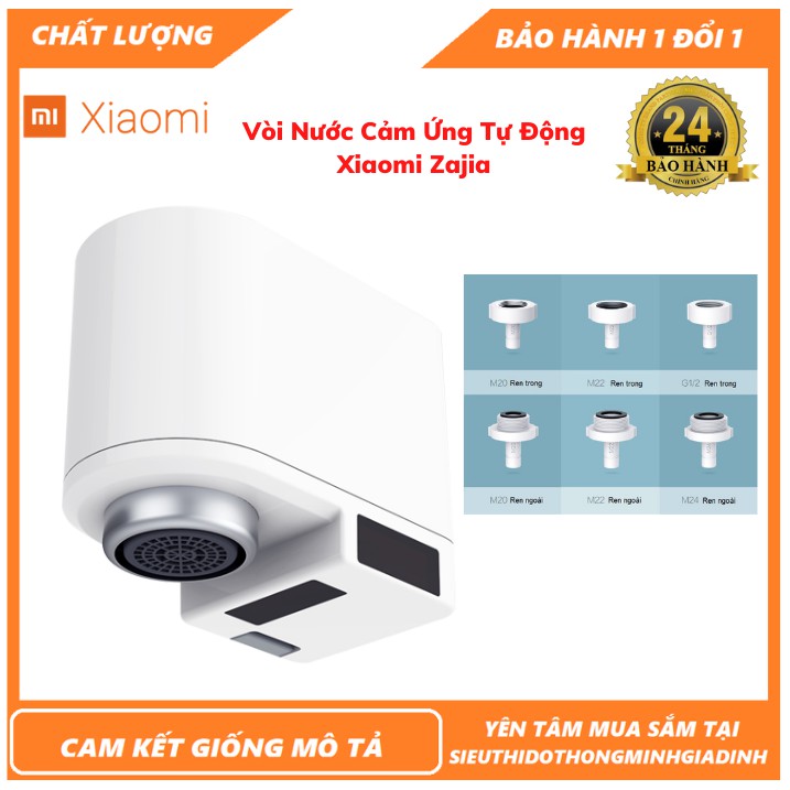 Vòi Nước Cảm Ứng Tự Động Xiaomi Zajia - Hàng Hãng - Xả Nước Tự Động - CTQXM09 ,Cảm Biến Nhậy,Thông Minh [Bảo Hành 2 Năm]