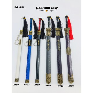 MÓC KHÓA BỘ LỤC KIẾM TRUNG - TẶNG KÈM GIÁ ĐỠ TRƯNG BÀY