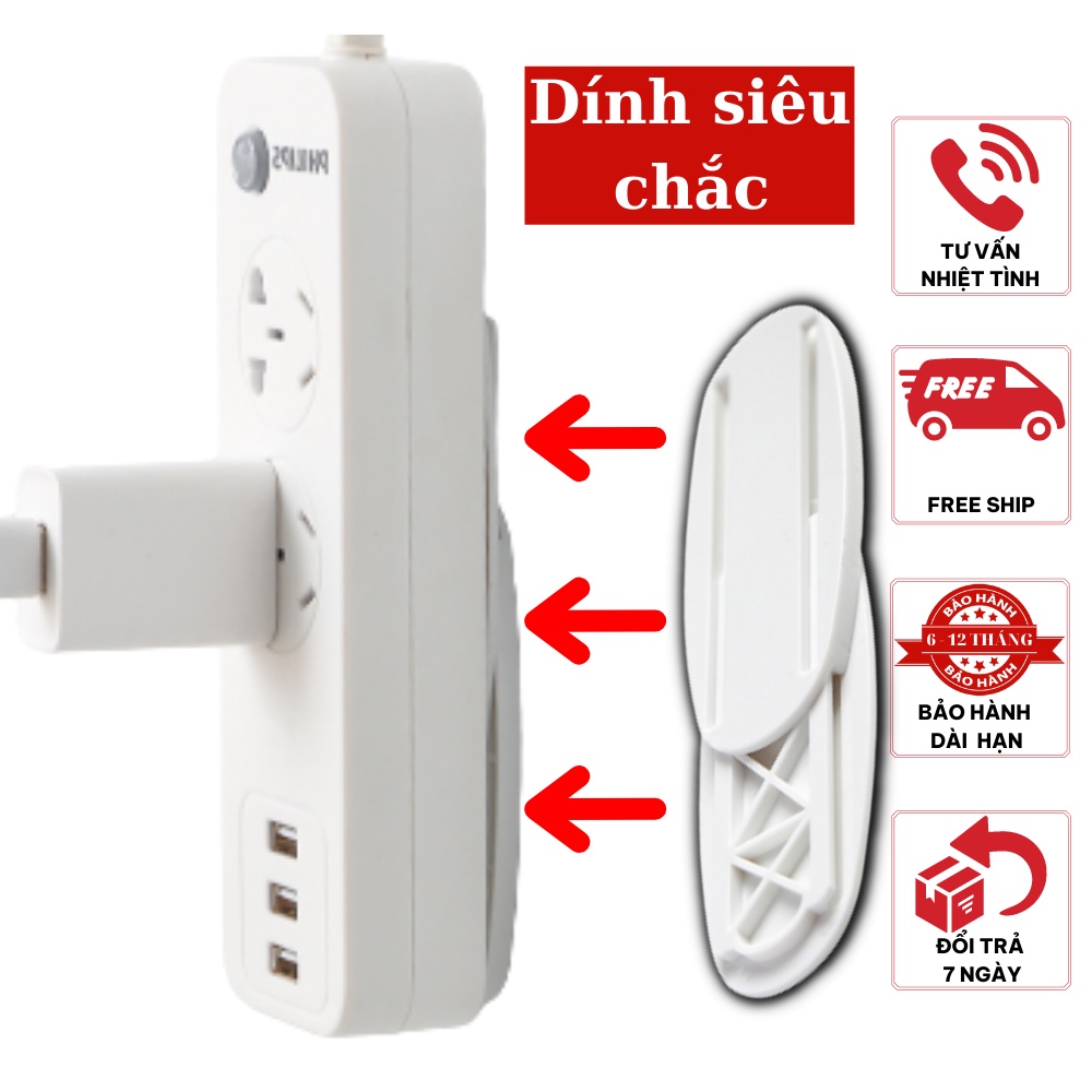 Miếng dán treo tường chịu lực chống trượt nhỏ gọn treo ổ cắm điện, wifi không cần khoan đục.