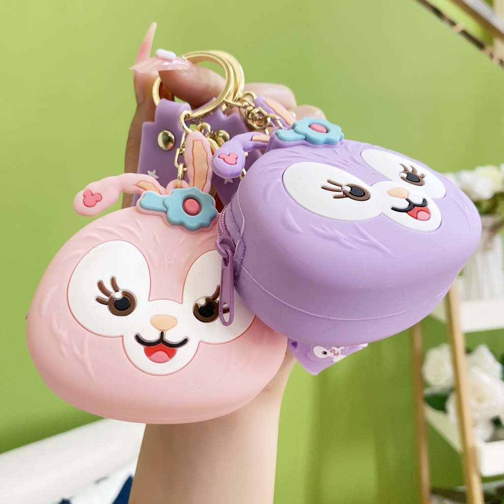 Móc Chìa Khóa/ Ví Đựng Tiền Xu/ Son Môi Bằng Cao Su Mềm Tiện Dụng
