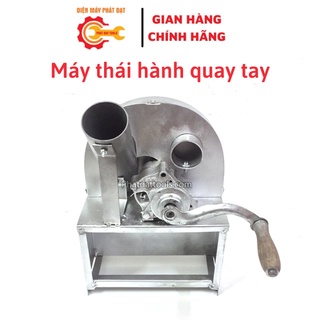 Máy thái hành,tỏi quay tay-Thái lát hành tỏi cực bén