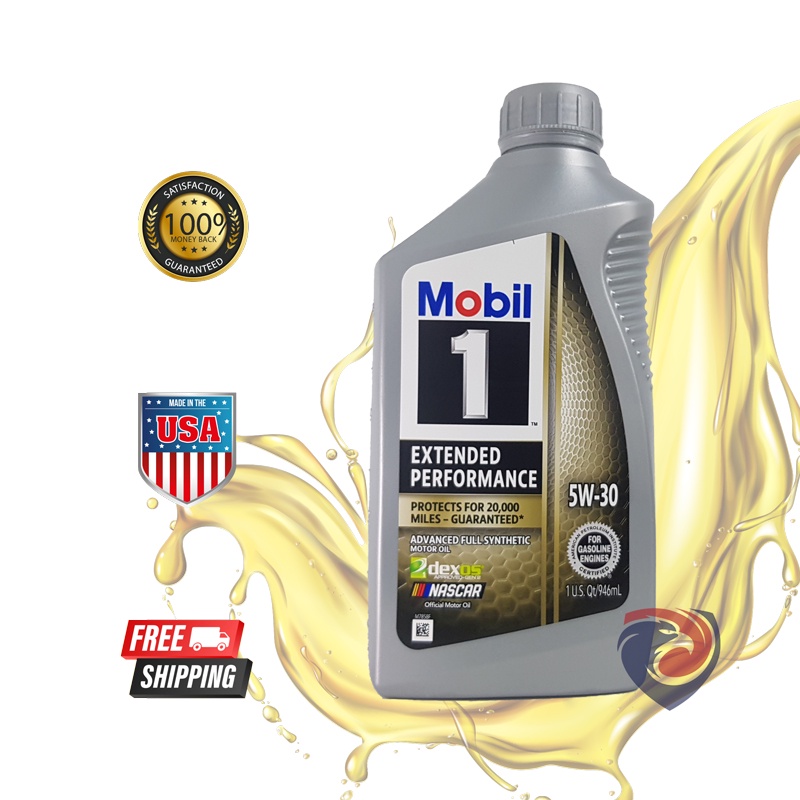 Nhớt Mobil 1 Gold Extended 5w30 loại 20000mile tổng hợp toan phần xe tay ga và oto nhập Mỹ
