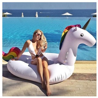 Phao bơi ngựa sừng khổng lồ - tặng bơm điện