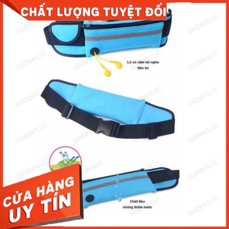 [ Chính Hãng ] []Freeship hàng cao cấp 222] Túi đeo bụng đeo hông chạy bộ nam nữ đựng đồ điện thoại bình nước tập thể th