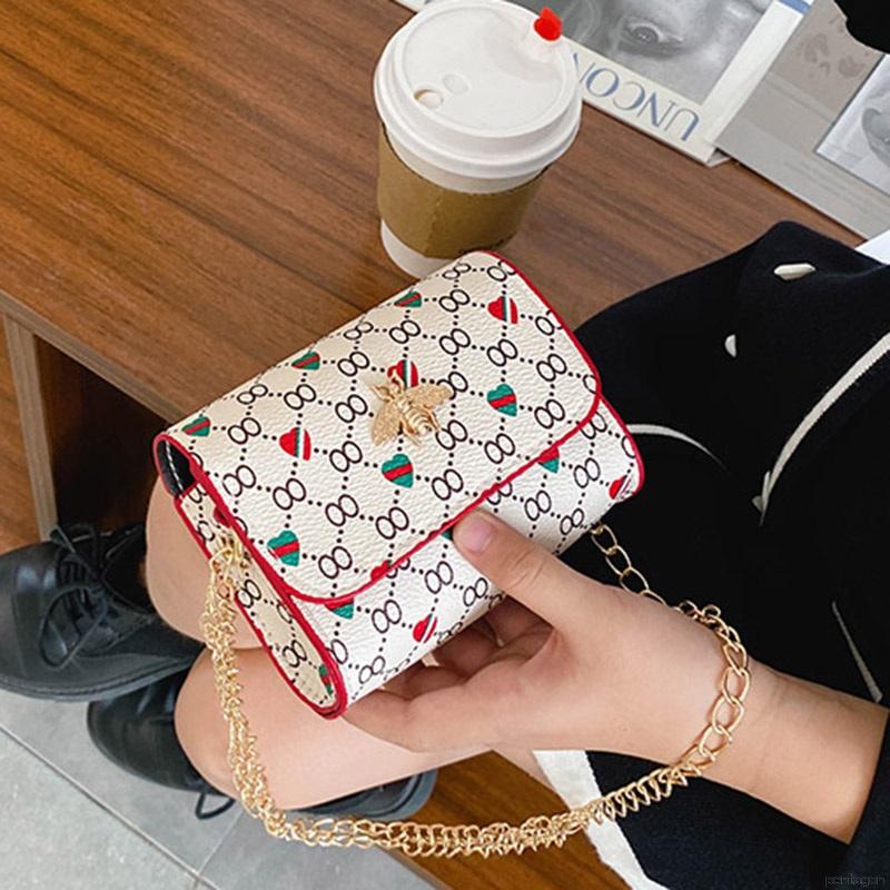 Túi đeo chéo mini in họa tiết dễ thương thời trang cho bé gái