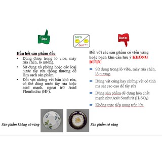 Bộ 10 muỗng cơm Jasmine Viền Chỉ Vàng
