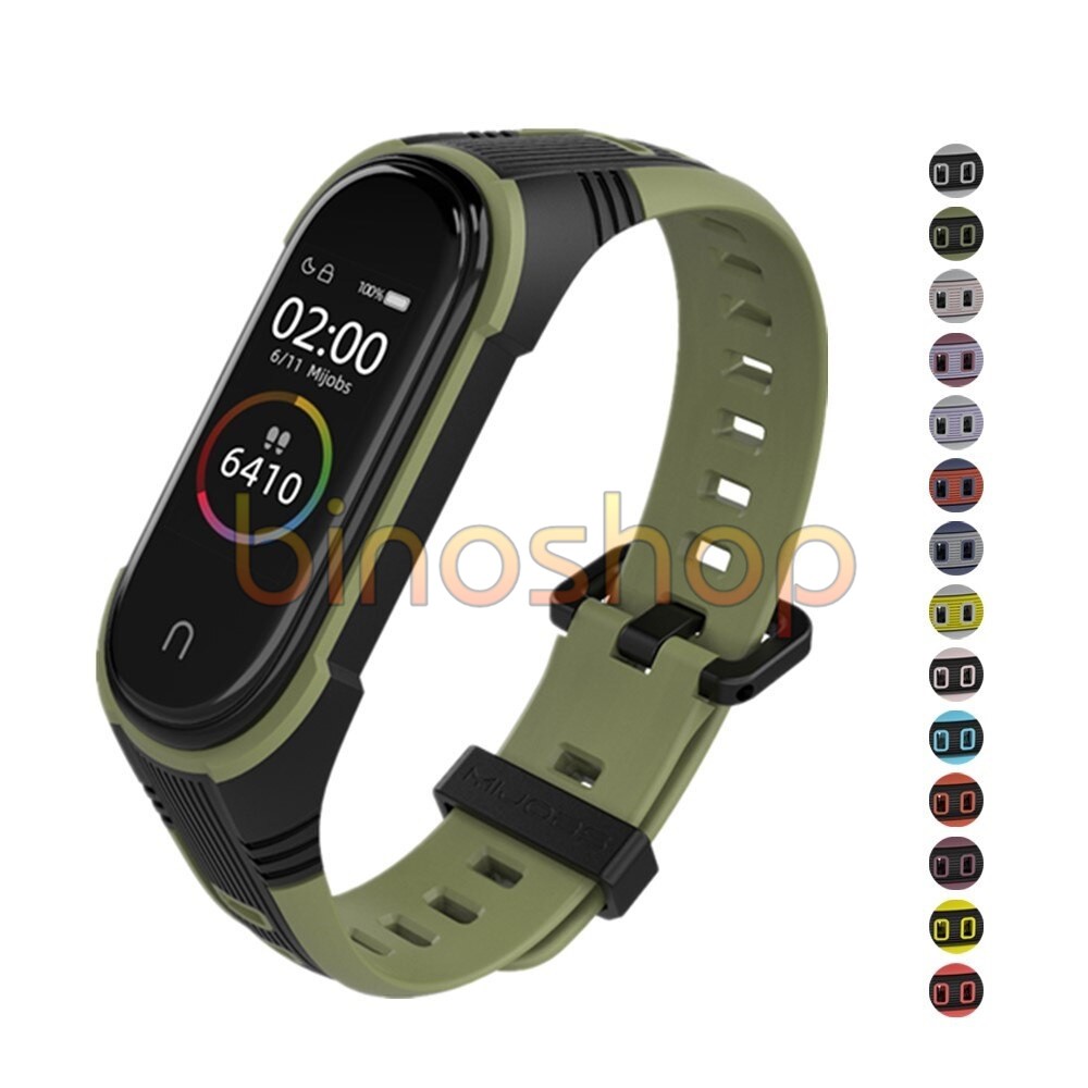 Dây đeo miband 4, miband 3 PULSEIRA thể thao silicon MIJOBS, dây đeo thay thế mi band 3, mi band 4 thể thao MIJOBS