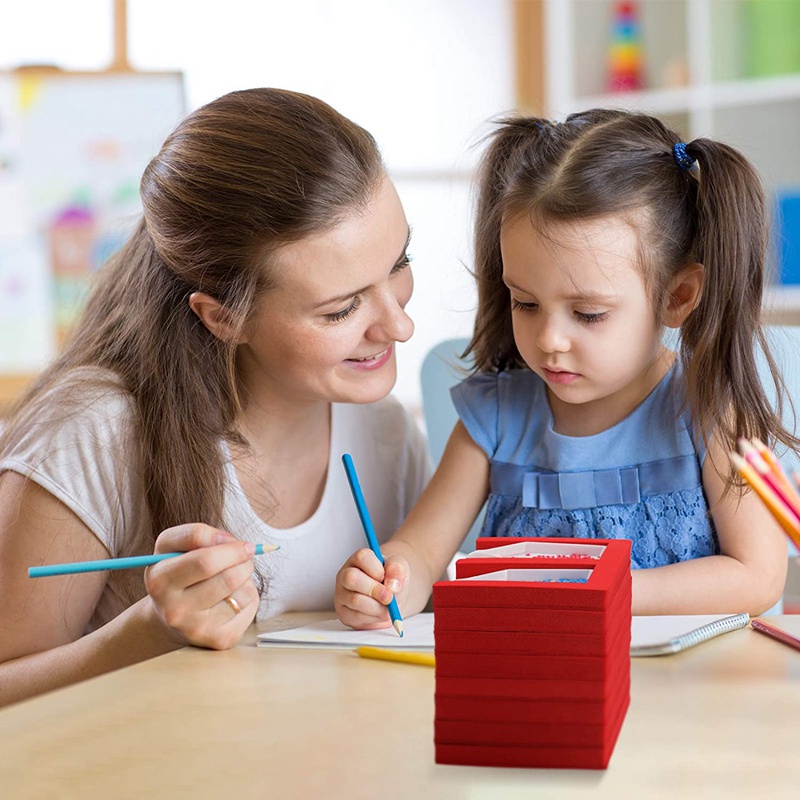 Bộ 2 Khay Đựng 16 Ngăn Đựng Dụng Cụ Làm Tranh Đính Đá Tiện Dụng