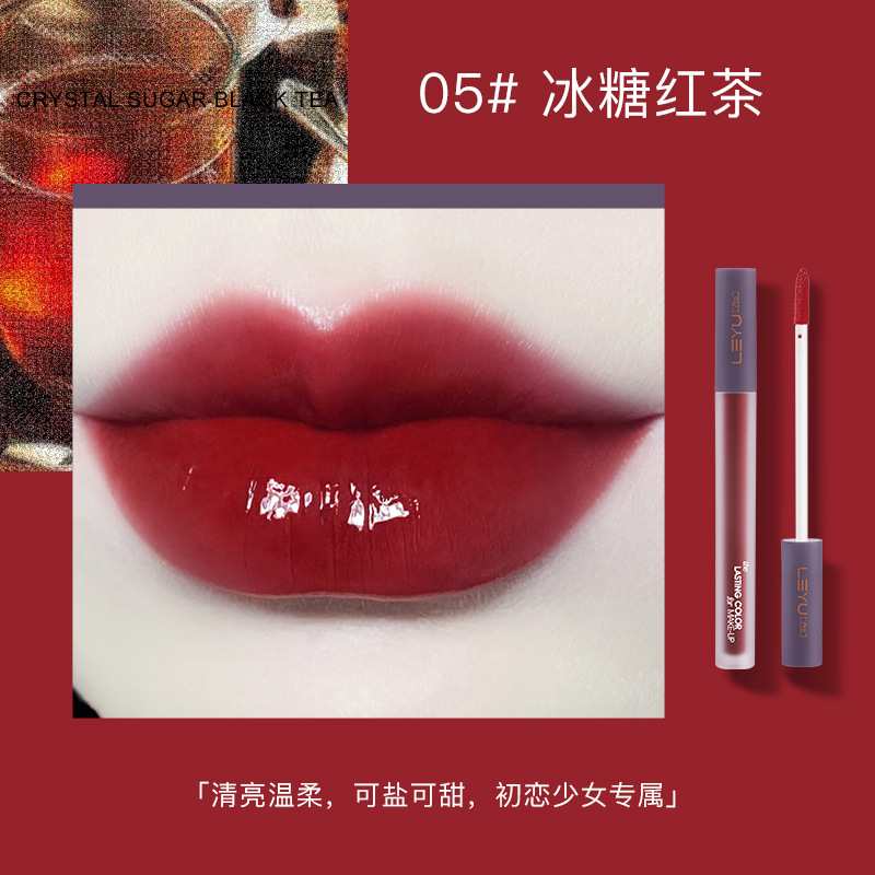 Son kem lì chống nước lâu phai thiết kế LEYU mềm mịn không chứa chì lip glaze | BigBuy360 - bigbuy360.vn