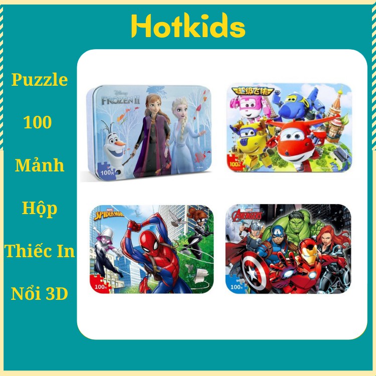 Ghép Hình Puzzle 100 Mảnh Hộp 3D/ Đồ chơi xếp hình/ Xếp hình cho bé