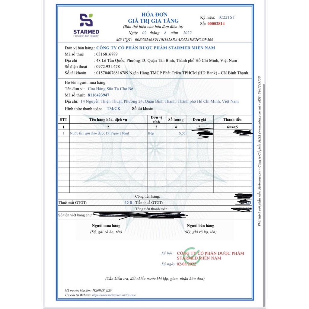 Nước Tắm Gội Thảo Dược Dr Papie 230ml ( 0-3 tuổi)