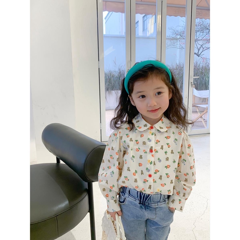 [Babycat] Hàng Có Sẵn Áo Sơ Mi Cotton Nguyên Chất Cổ Búp Bê Phong Cách Nhật Bản Thời Trang Mùa Xuân Mới Cho Bé Gái