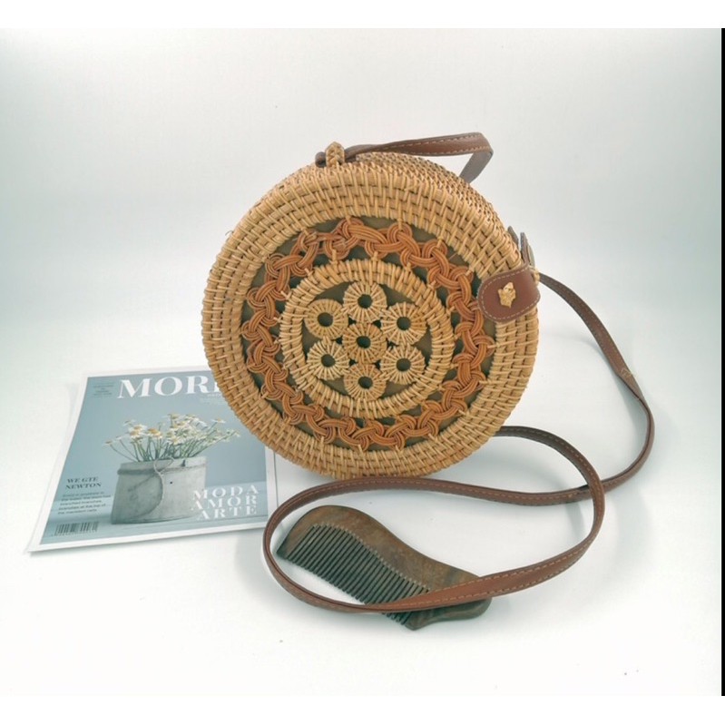 Túi Trống Tròn ,Túi Cói Tròn HandMade ,Túi Cói Tròn ĐI Biển