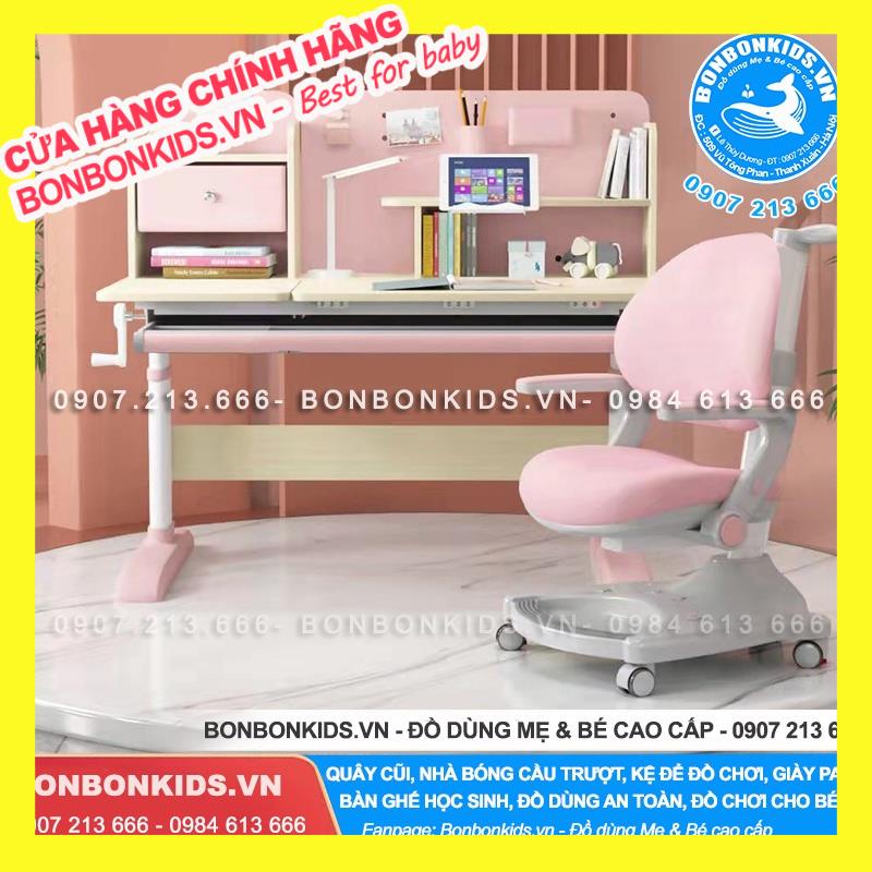 (Freeeshiip) Bộ bàn ghế chống gù chống cận Newber 480 , bàn học sinh thông minh 80 - 100 -110 - 120cm