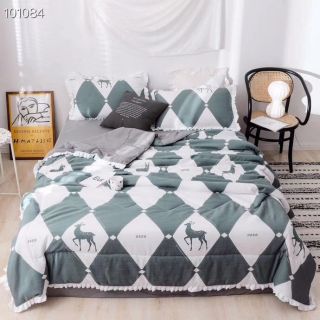 Set chăn ga đũi viền bèo
