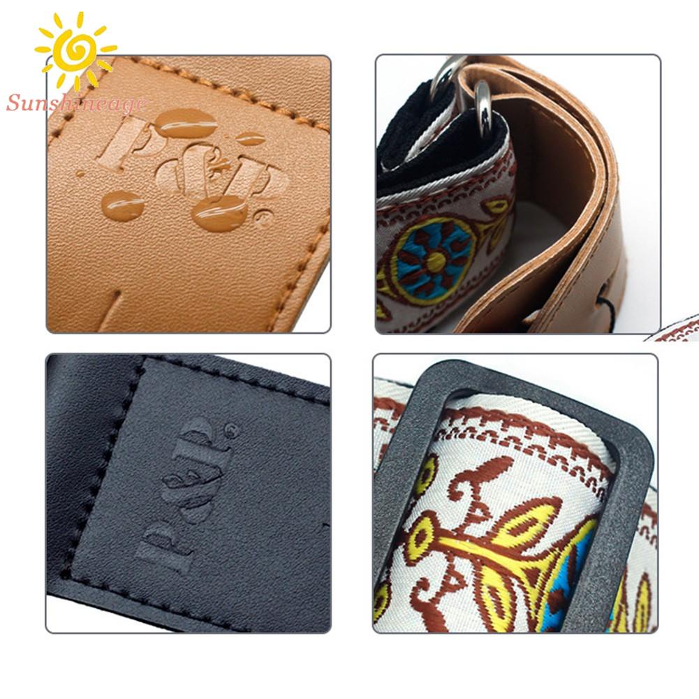 SUNAGE- ~Guitar Strap 82-137cm Acoustic Guitars Bass Electric Embroidered Useful【SUNAGE-HOT Fashion】
