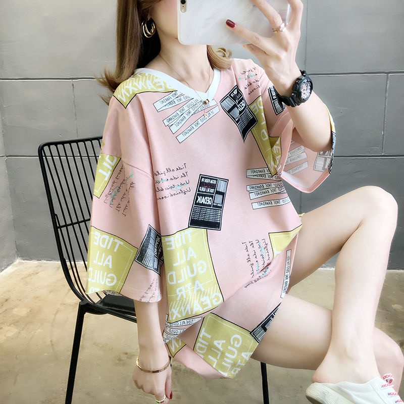 Áo Thun Tay Ngắn Dáng Rộng Thời Trang C8126