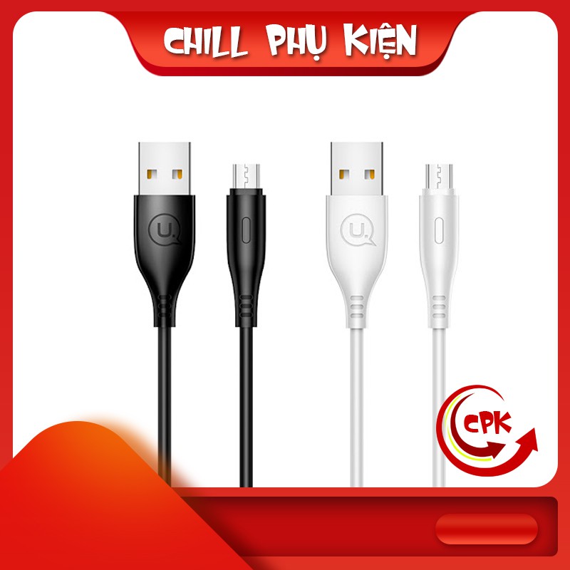 [ Yêu Thích ] Dây cáp sạc truyền dữ liệu Micro USB 2A  US-SJ268 U18 1M Nâng cấp chip thông minh, bảo vệ pin điện thoại