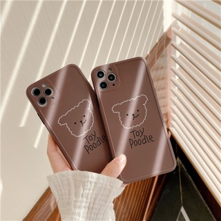 Ốp lưng iphone bảo vệ camera Chó Poodle Nâu