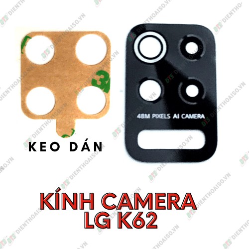 Kính camera lg k52 /k62 kèm keo dán