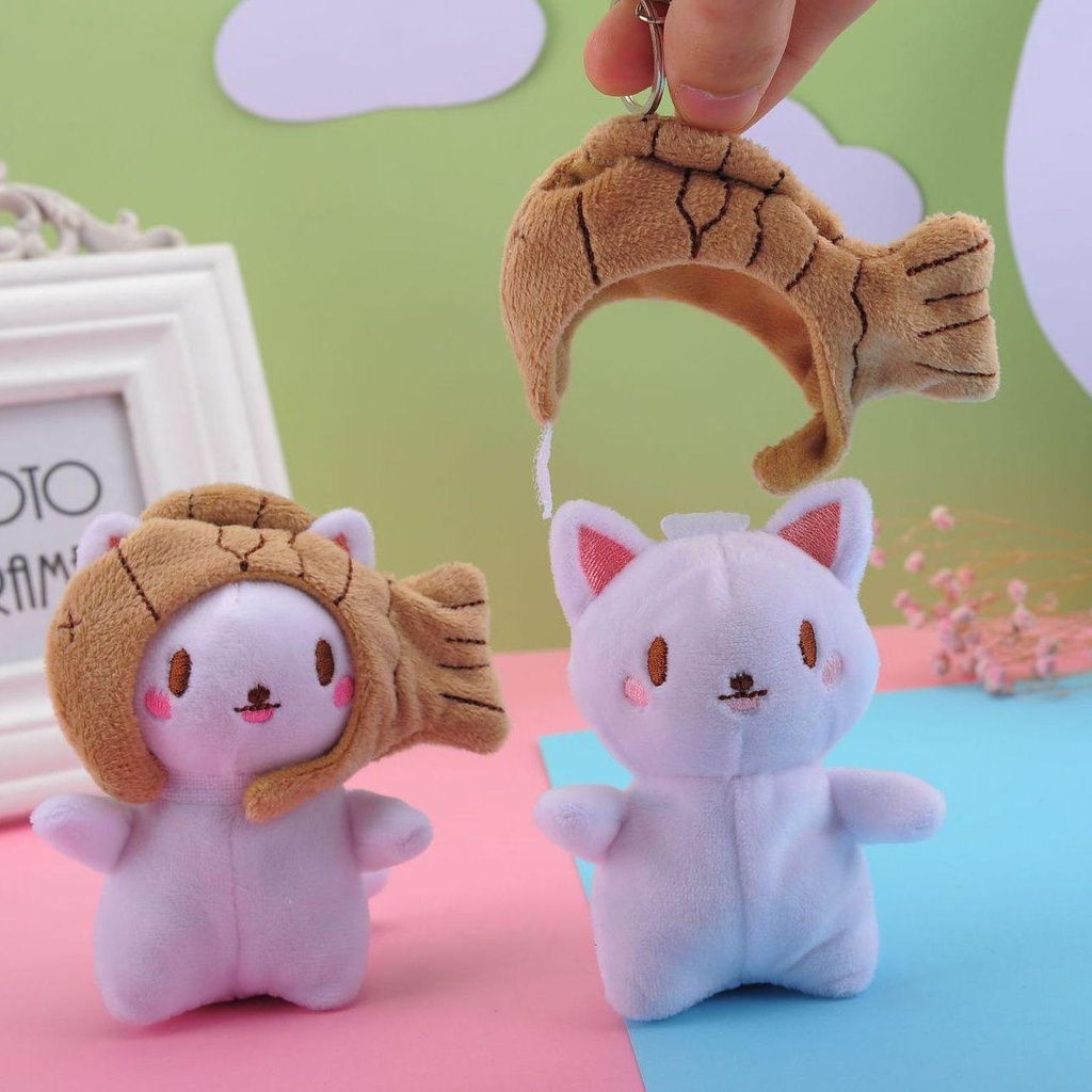 Móc Khóa Búp Bê Nhồi Bông Màu Cầu Vồng Đáng Yêu