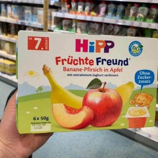 Sữa chua hipp Früchte Freund  cho bé từ 7 tháng của Đức vỉ 6×50g
