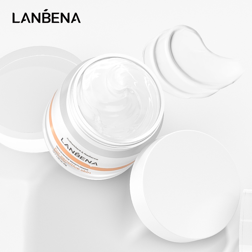 Tinh Chất Niacinamide Kem Dưỡng Da Mặt Lanbena Dưỡng Ẩm Làm Trắng Và Làm Mờ Vết Thâm Trên Da 30ml