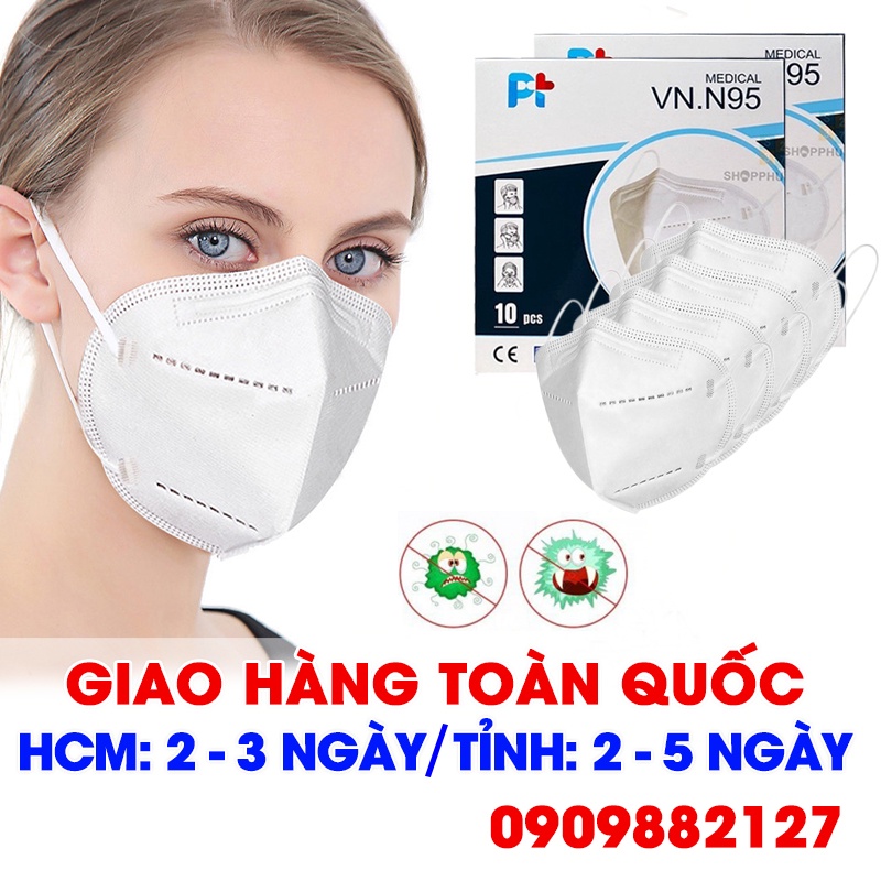 Hộp Khẩu trang N95, khẩu trang kháng khuẩn N95 PT 4 lớp