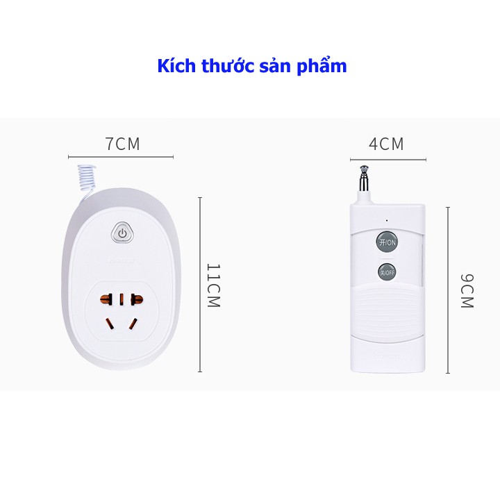 Bộ ổ cắm điều khiển từ xa 1km HONEST HT-9501/30A/220V mẫu mới 2019