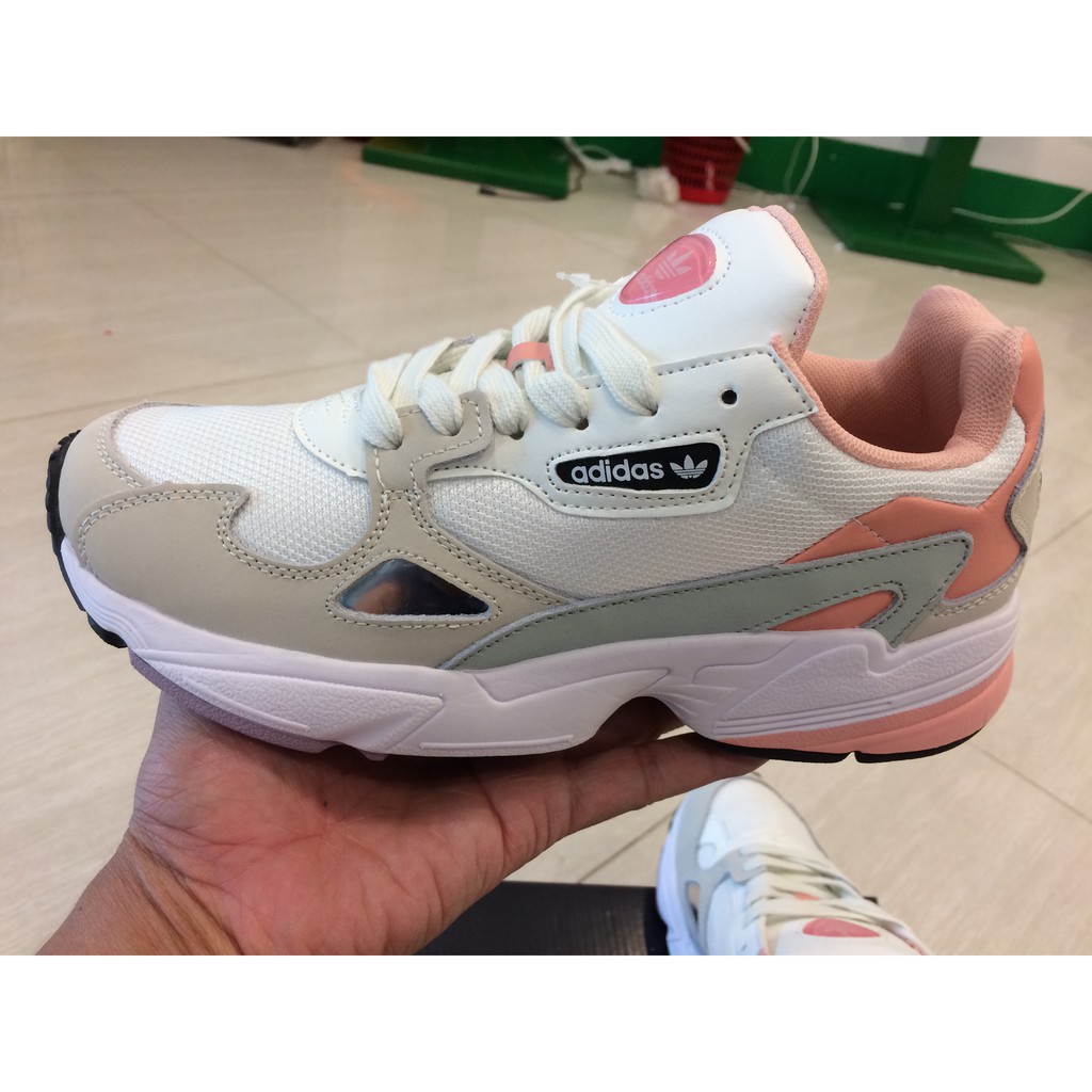 Giày Adidas Falcon mầu trắng hồng Siêu Đẹp