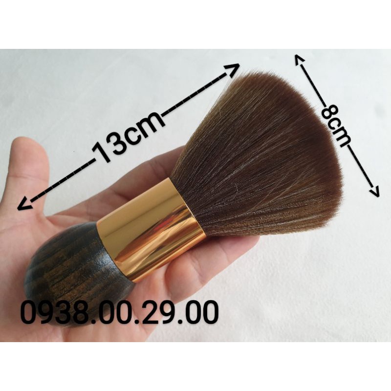 Phủi Tóc Cán Gỗ Cao Cấp Lông Mềm, Cây Phủi Tóc Nam Nữ Phủi Mịn Chuẩn Salon.