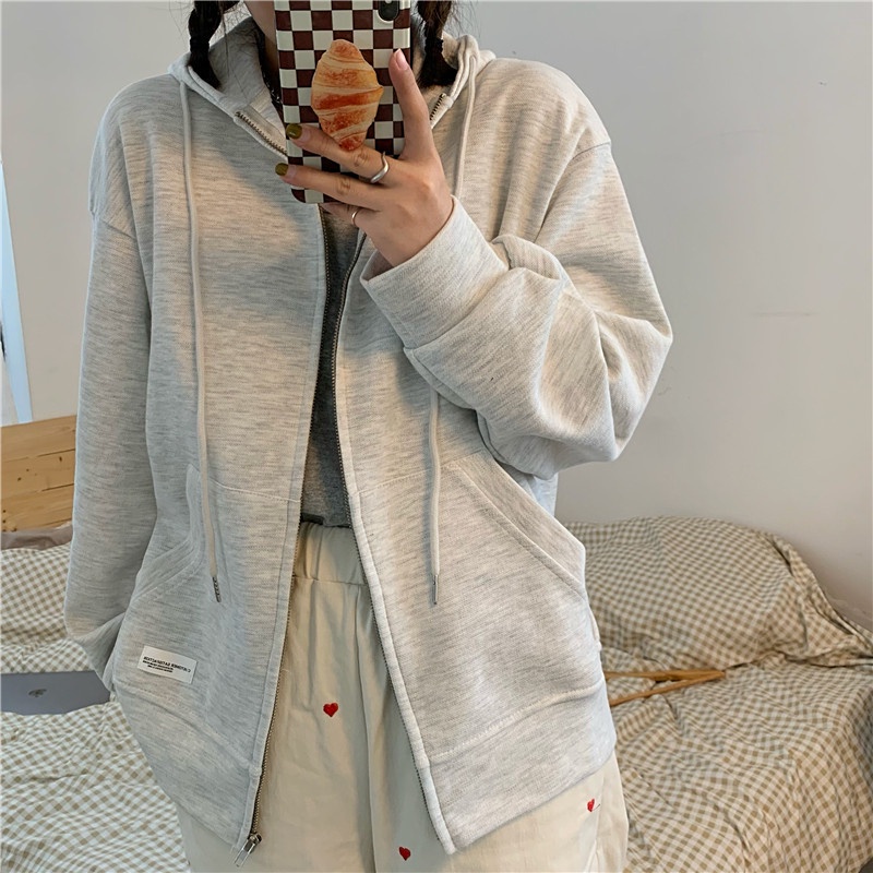 Áo Hoodie Dáng Rộng Màu Sắc Thời Trang Hàn Quốc
