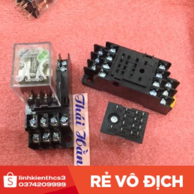 [Freeship] Relay trung gian 12V-14 chân cả đế (2 bộ ) [GiáTốt]